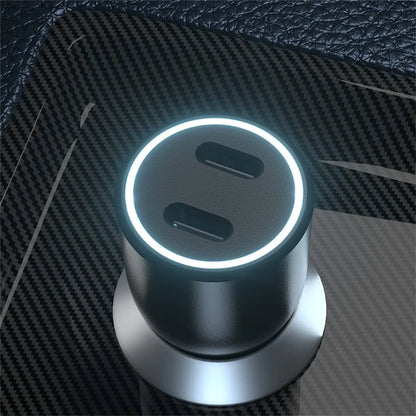 DEVIA Smart Series Dual Type-C Car Charger PD 40W Fast Charging Phone Charger Adapter