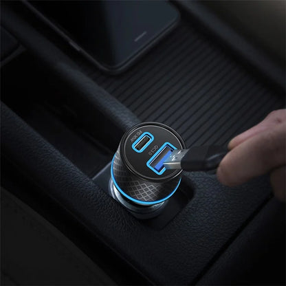 DEVIA EA135 Extreme Speed Series Car Charger PD 30W+QC Fast Charging Cigarette Lighter Adapter