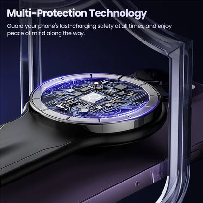TOOCKI CZ21 Car Dashboard Mount Bendable Aluminum Alloy 15W Magnetic Wireless Charger