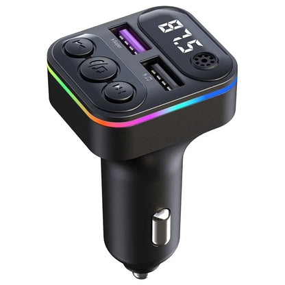 C38 Bluetooth Car FM Transmitter 2 USB Car Fast Charger Audio MP3 Player
