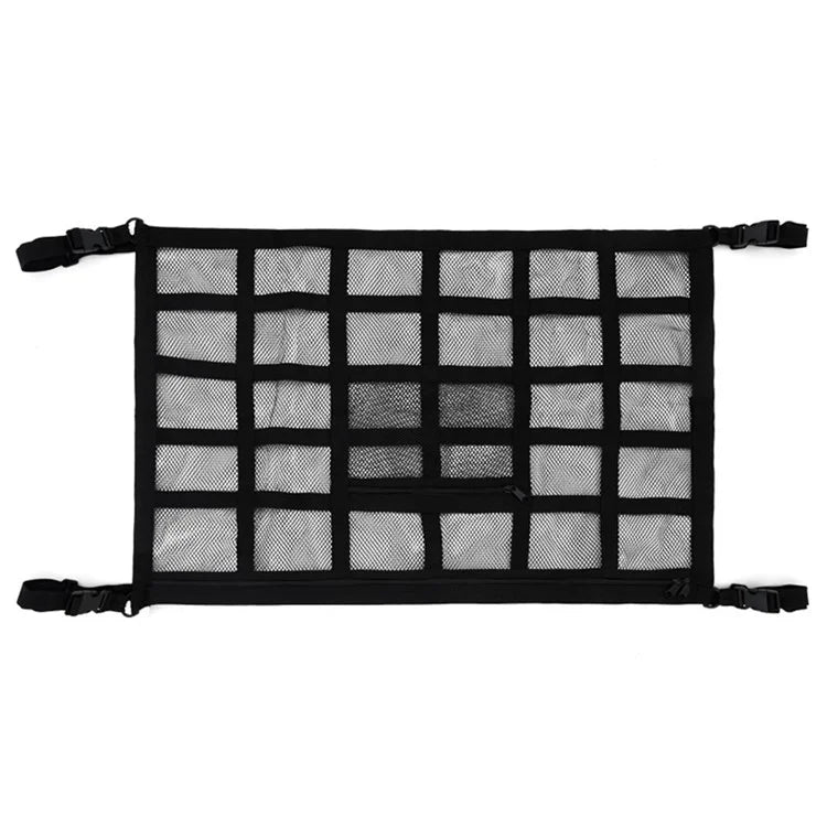 70x50cm Double-Layer Car Roof Storage Net Pocket Vehicle Interior Roof Storage Mesh Organizer