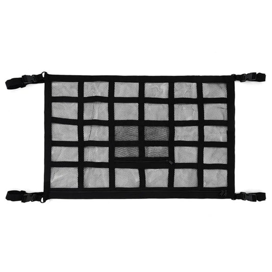 70x50cm Double-Layer Car Roof Storage Net Pocket Vehicle Interior Roof Storage Mesh Organizer
