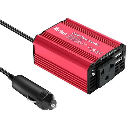 MEIND M6500 150W Car Power Inverter 12V DC to 220V AC Converter with Dual USB Ports