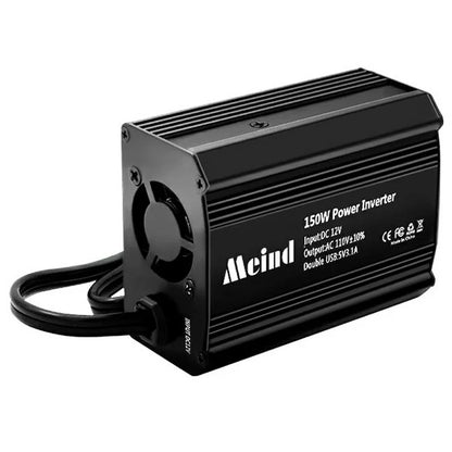 MEIND M6500 150W Car Power Inverter 12V DC to 220V AC Converter with Dual USB Ports