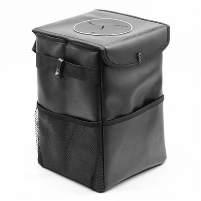 9731 Car Back Seat Headrest Trash Bag Thermal Insulation Garbage Bin with Storage Pockets, Size L: 30*20*20cm