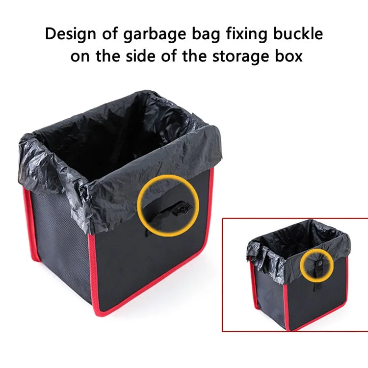 9730 Waterproof Oxford Cloth Car Storage Bag Trash Can Foldable Hanging Barrel
