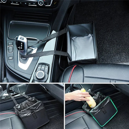 9730 Waterproof Oxford Cloth Car Storage Bag Trash Can Foldable Hanging Barrel