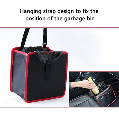 9730 Waterproof Oxford Cloth Car Storage Bag Trash Can Foldable Hanging Barrel