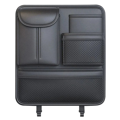 Car Back Seat Organizer Multi Pockets Hanging Leather Waterproof Storage Bag for Holding Phone Tablet Drink Sundries
