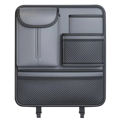 Car Back Seat Organizer Multi Pockets Hanging Leather Waterproof Storage Bag for Holding Phone Tablet Drink Sundries