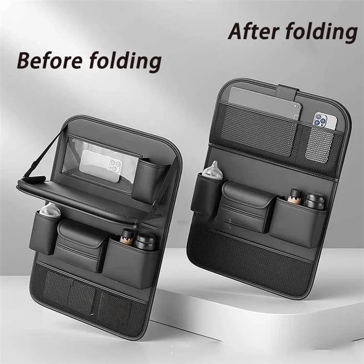 Multi-functional Car Backseat Organizer Hanging Waterproof Storage Bag with Foldable Table