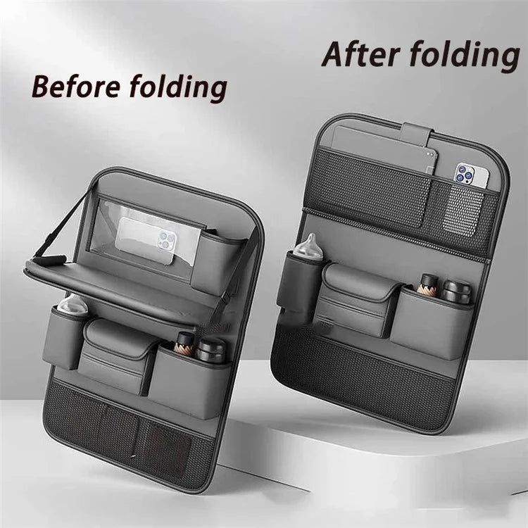 Multi-functional Car Backseat Organizer Hanging Waterproof Storage Bag with Foldable Table
