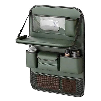 Multi-functional Car Backseat Organizer Hanging Waterproof Storage Bag with Foldable Table
