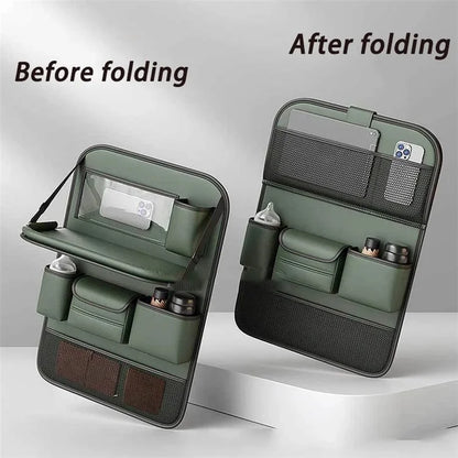 Multi-functional Car Backseat Organizer Hanging Waterproof Storage Bag with Foldable Table