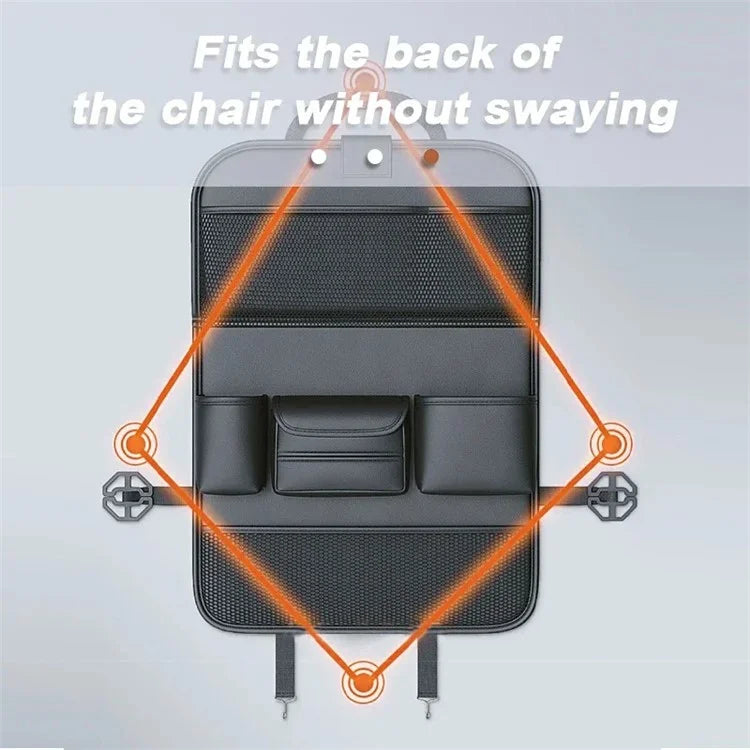 Multi-functional Car Backseat Organizer Hanging Waterproof Storage Bag with Foldable Table