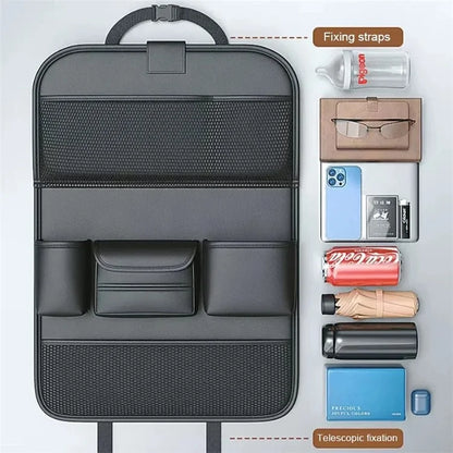 Multi-functional Car Backseat Organizer Hanging Waterproof Storage Bag with Foldable Table