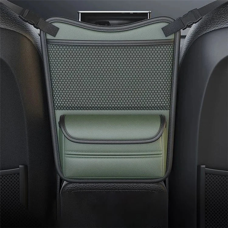 Leather Car Middle Seat Organizer Waterproof Car Central Control Phone Sundries Storage Bag