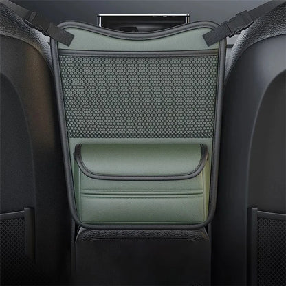 Leather Car Middle Seat Organizer Waterproof Car Central Control Phone Sundries Storage Bag