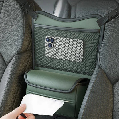 Leather Car Middle Seat Organizer Waterproof Car Central Control Phone Sundries Storage Bag