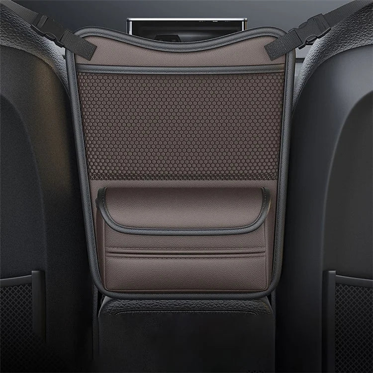 Leather Car Middle Seat Organizer Waterproof Car Central Control Phone Sundries Storage Bag