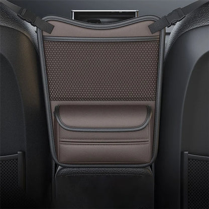 Leather Car Middle Seat Organizer Waterproof Car Central Control Phone Sundries Storage Bag