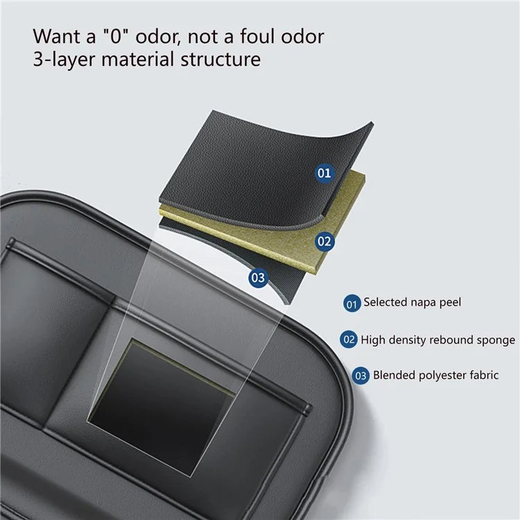 AUTOCOLOR Waterproof Leather Car Seat Back Storage Bag Tissue Cup Holder Organizer with Hook