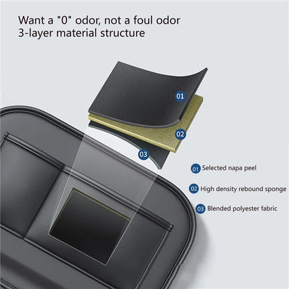 AUTOCOLOR Waterproof Leather Car Seat Back Storage Bag Tissue Cup Holder Organizer with Hook