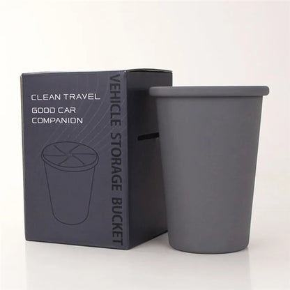Car Trash Can Garbage Holder Vehicle Door Cup Holder Seat Back Silicone Trash Bin Dustbin