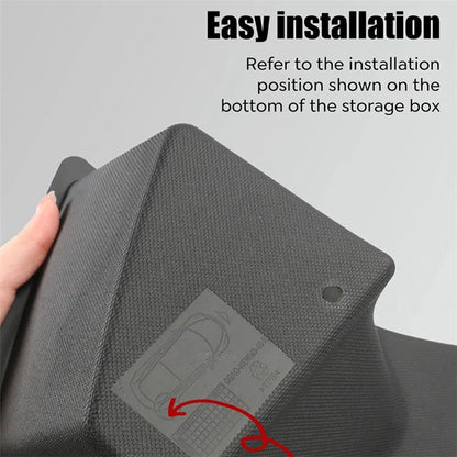 ALZH091 2 Sets For Model 3 PP+TPE Trunk Side Storage Bin Organizer Storage Box with Lid