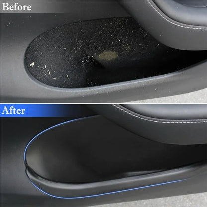 TSL1082 2Pcs For Tesla Model 3 Car Door Container TPE Interior Storage Box