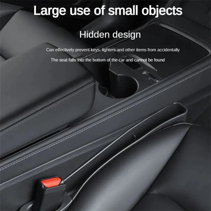 TSL1108 2Pcs For Tesla Mode 3 / Y Car Seat Side Gap Filler TPE Storage Box
