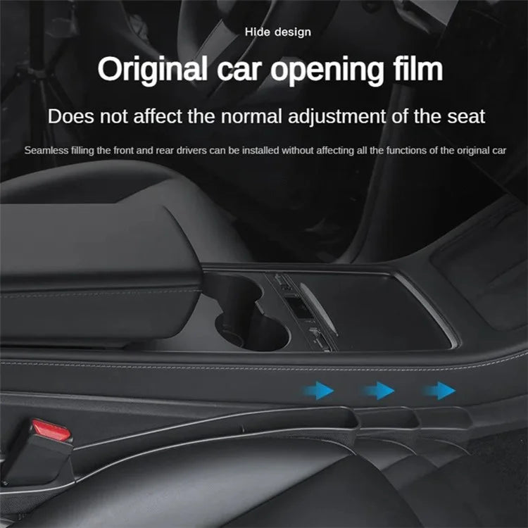 TSL1108 2Pcs For Tesla Mode 3 / Y Car Seat Side Gap Filler TPE Storage Box