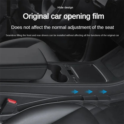 TSL1108 2Pcs For Tesla Mode 3 / Y Car Seat Side Gap Filler TPE Storage Box