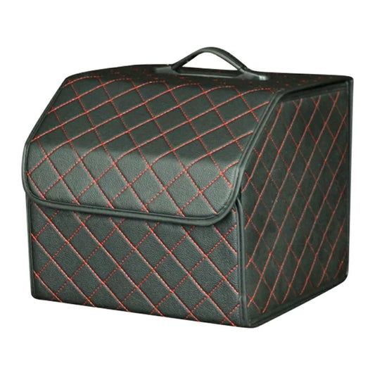 10006 Foldable Car Trunk Organizer Container Leather Storage Box, Small Size