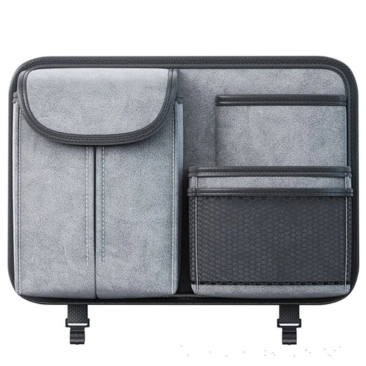 Sheepskin Leather Car Seat Back Organizer Tissue Holder Multi-function Storage Bag