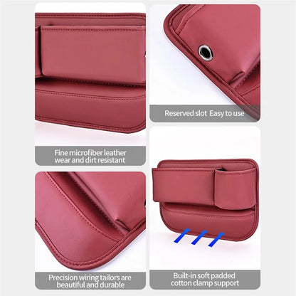 Universal Car Seat Gap Filler Organizer PU Car Seat Gap Filler Storage Box with Cup Holder
