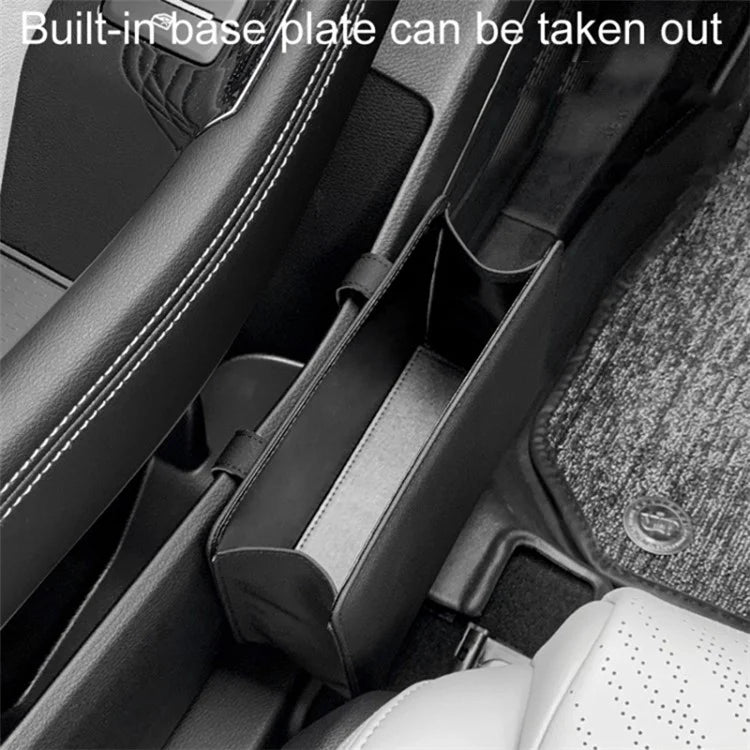 Car Seat Gap Organizer Leather Storage Box Seat Back Side Organizer for Phones Keys