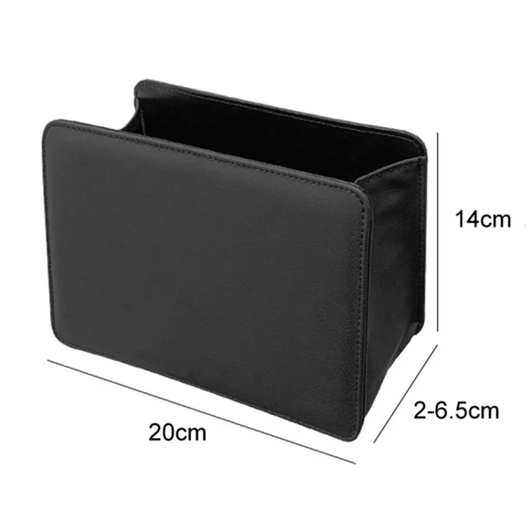 Car Seat Gap Organizer Leather Storage Box Seat Back Side Organizer for Phones Keys