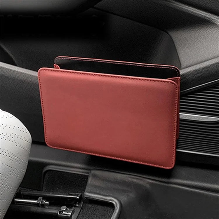 Car Seat Gap Organizer Leather Storage Box Seat Back Side Organizer for Phones Keys