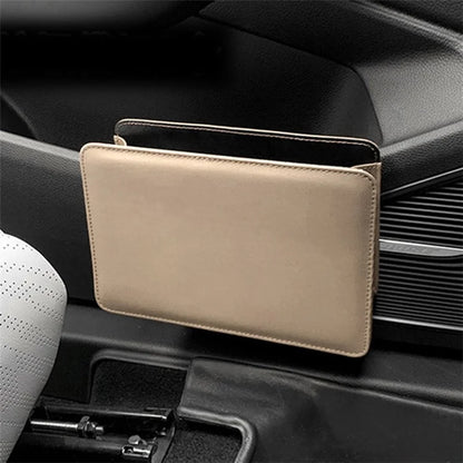 Car Seat Gap Organizer Leather Storage Box Seat Back Side Organizer for Phones Keys