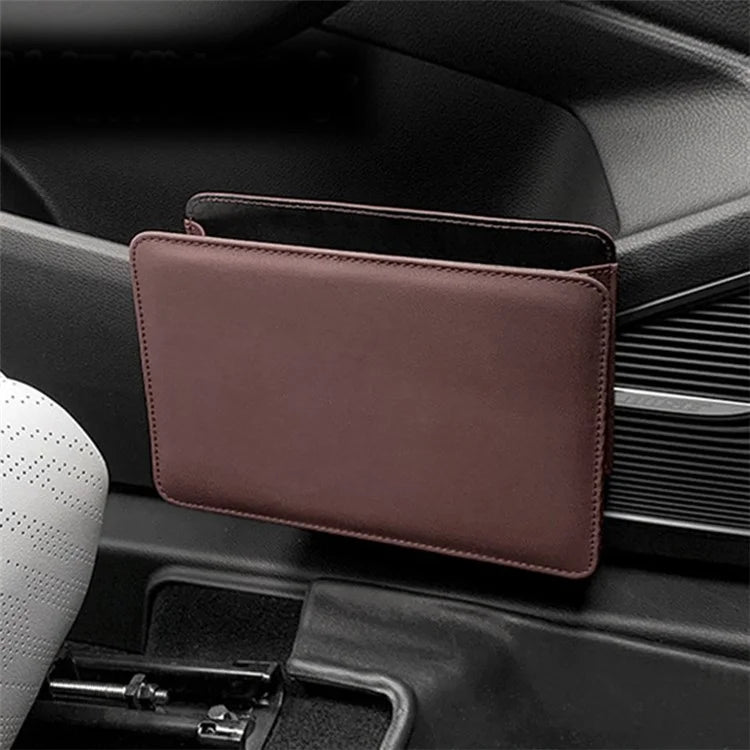 Car Seat Gap Organizer Leather Storage Box Seat Back Side Organizer for Phones Keys