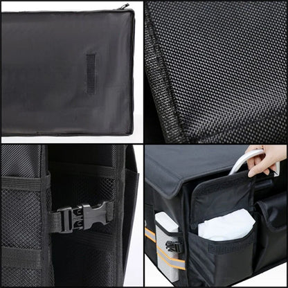 Size L 66L Foldable Car Trunk Storage Box with Lid Oxford Cloth Storage Organizer