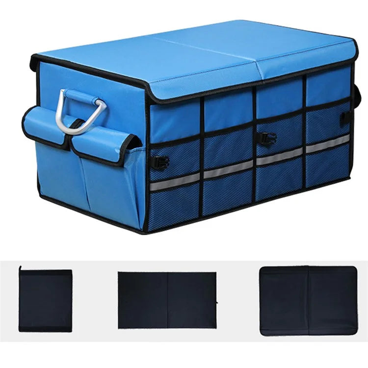 Size L 66L Foldable Car Trunk Storage Box with Lid Oxford Cloth Storage Organizer