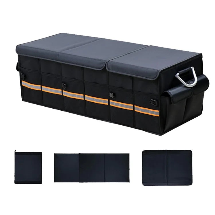 Lengthened Size L 100L Car Trunk Storage Box Oxford Cloth Foldable Organizer with Lid