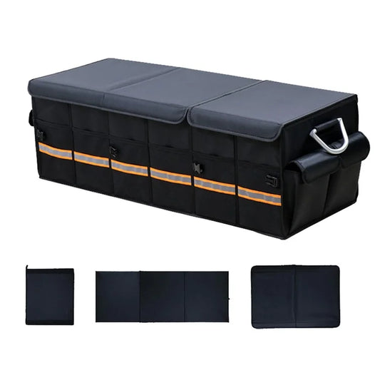 Lengthened Size L 100L Car Trunk Storage Box Oxford Cloth Foldable Organizer with Lid