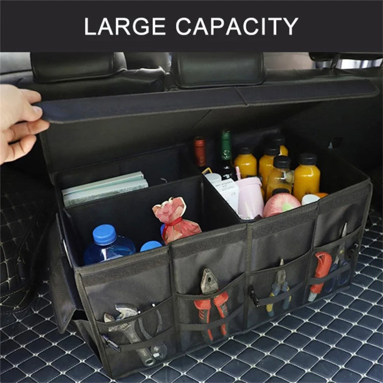 Lengthened Size L 100L Car Trunk Storage Box Oxford Cloth Foldable Organizer with Lid