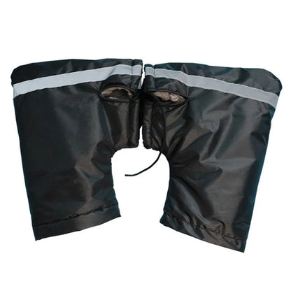 KG0245 1 Pair Motorcycle Handle Warm Cover 210D Oxford Cloth Waterproof Snow-proof Gloves with Reflective Strip