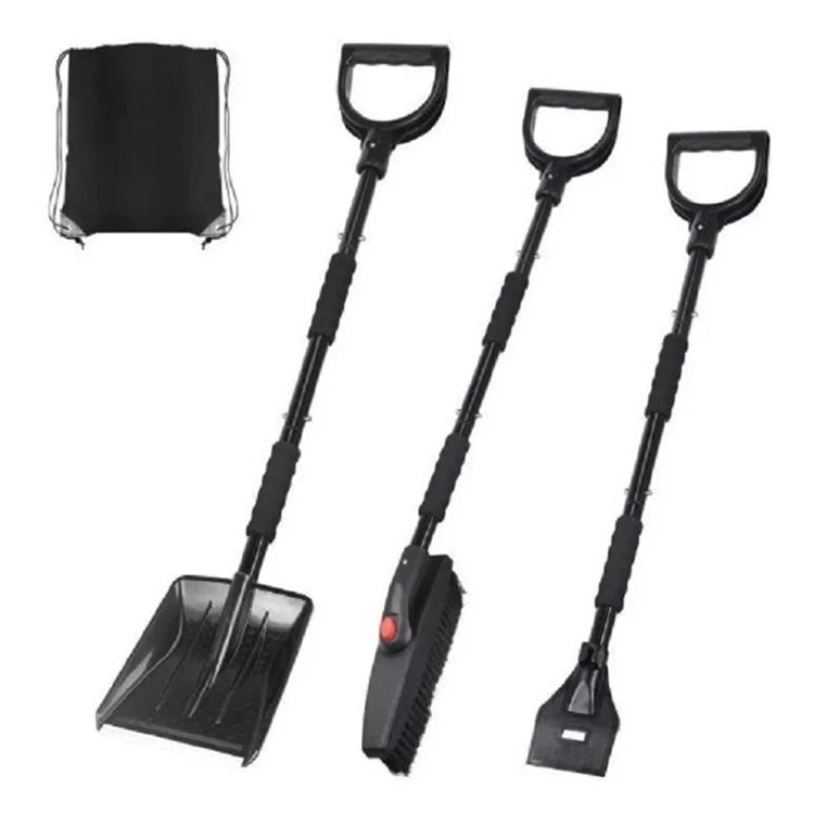 MAIZELAI 3 In 1 Detachable Ice Scraper Windshield Ice Breaker Winter Snow Brush Shovel Car Snow Remover Kit