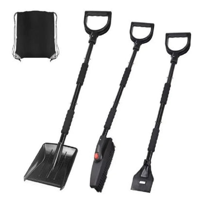 MAIZELAI 3 In 1 Detachable Ice Scraper Windshield Ice Breaker Winter Snow Brush Shovel Car Snow Remover Kit