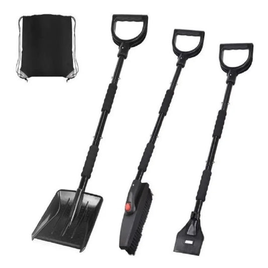 MAIZELAI 3 In 1 Detachable Ice Scraper Windshield Ice Breaker Winter Snow Brush Shovel Car Snow Remover Kit